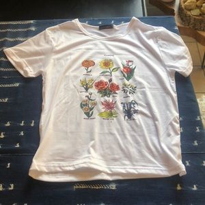 Botanical flowered T-shirt